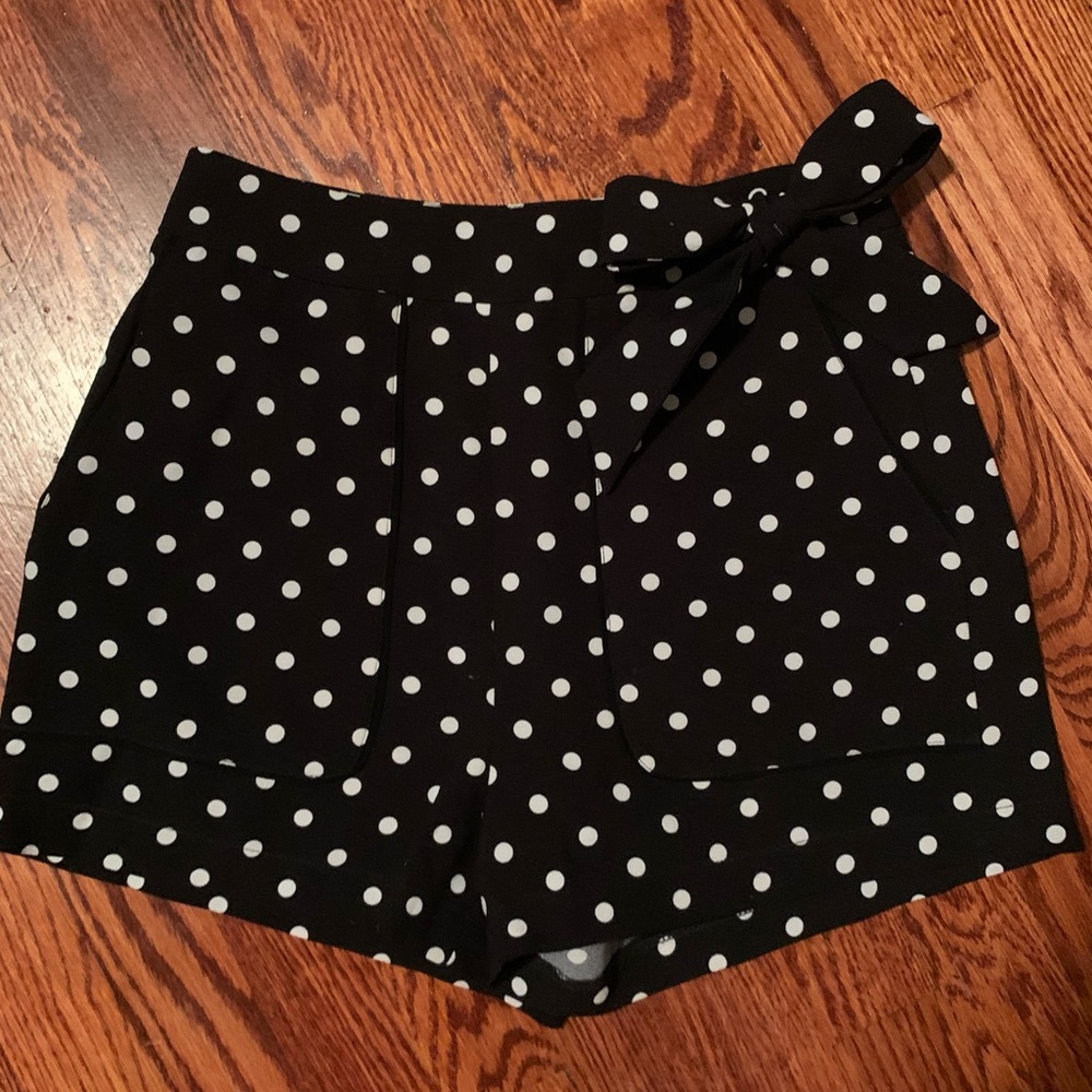 LNC Aqua Polka Dot Hugh Waisted Shorts S